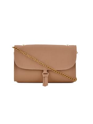 nude leatherette (pu) combo handbag - 17642017 - Standard Image - 6