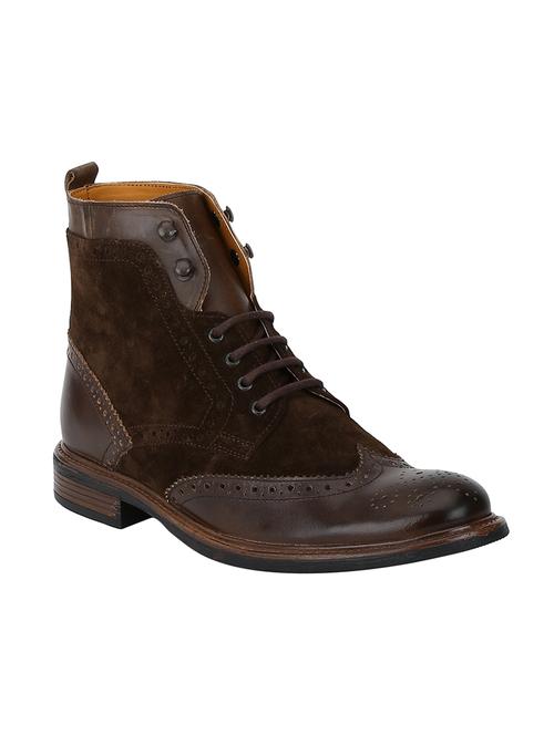brown colored lace up boot - 17642182 - Standard Image - 1