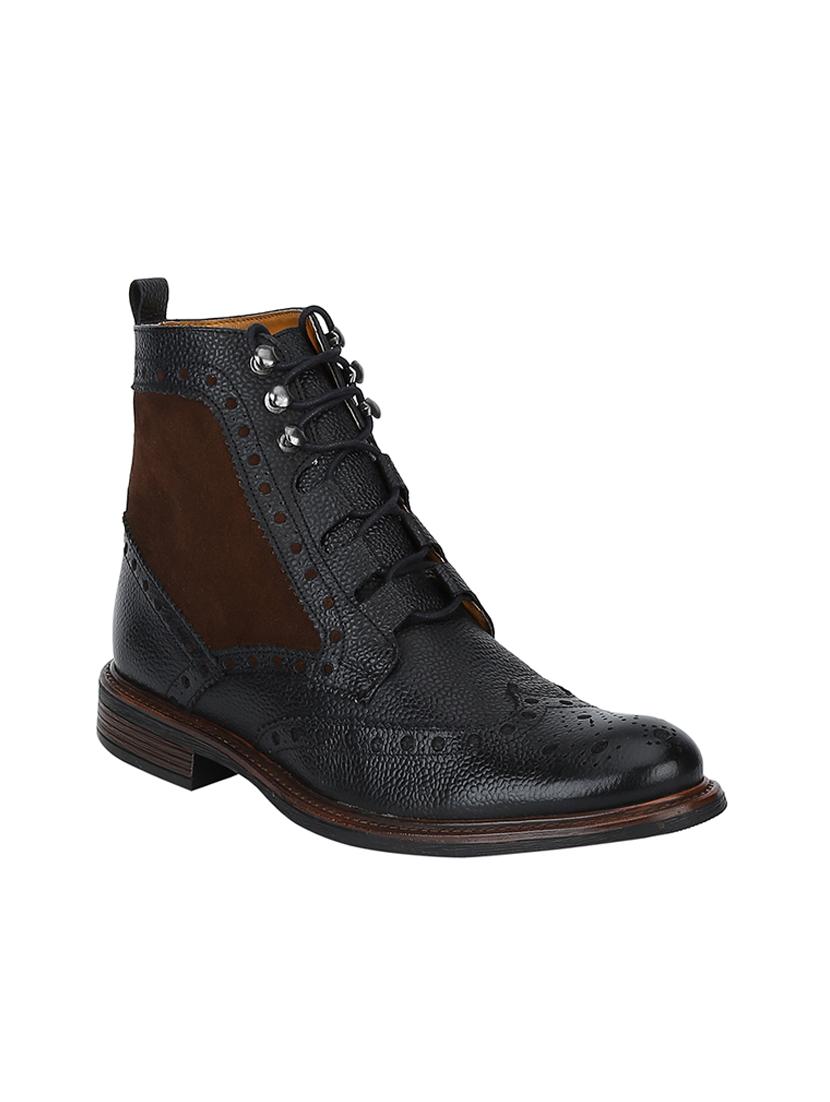 black colored lace up boot - 17642184 - Zoom Image - 1