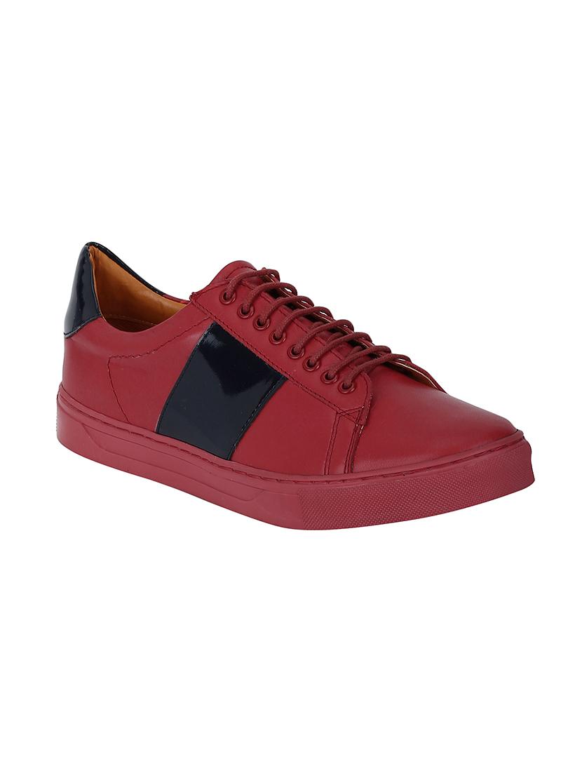 red colored lace up sneaker - 17642193 - Zoom Image - 1