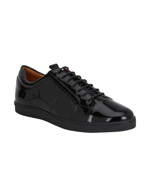 black leather lace up sneakers - 17642196 - Standard Image - 1