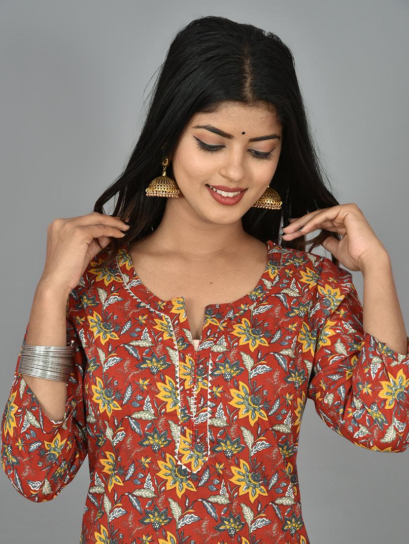 red cotton suit set - 17642262 - Zoom Image - 6