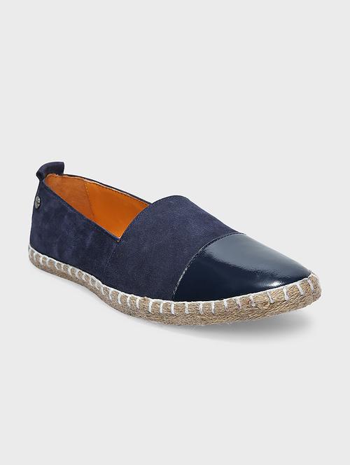 blue leather slip on espadrilles - 17642381 - Standard Image - 1