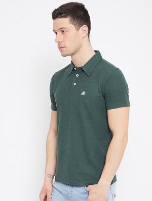 green solid polo t-shirt - 17642422 - Standard Image - 2