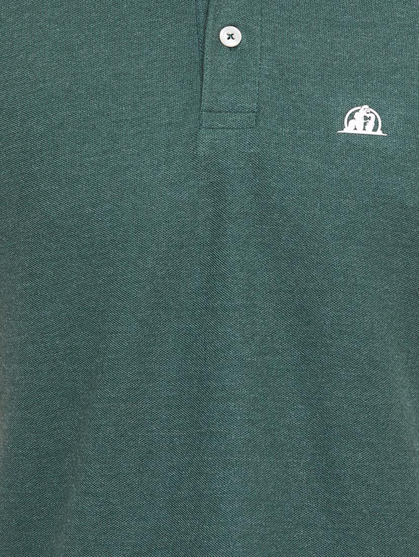 green solid polo t-shirt - 17642422 - Zoom Image - 5