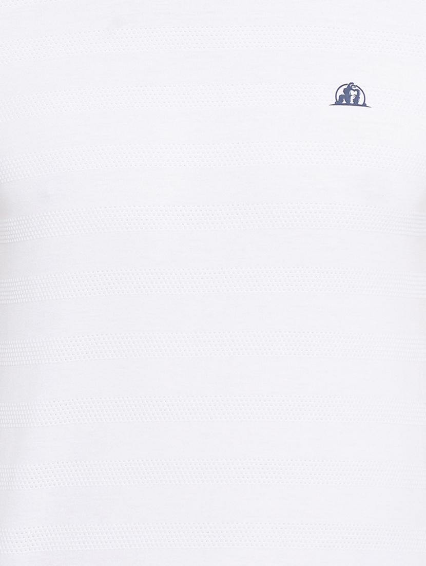 white jacquard t-shirt - 17642430 - Zoom Image - 5
