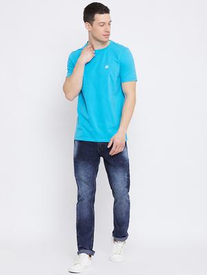 blue jacquard t-shirt - 17642432 - Standard Image - 4