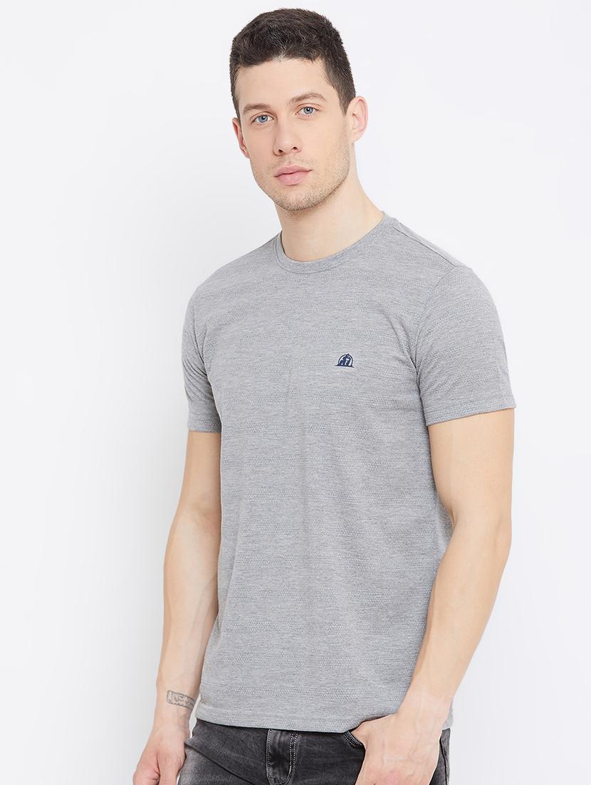 grey jacquard t-shirt - 17642436 - Zoom Image - 2