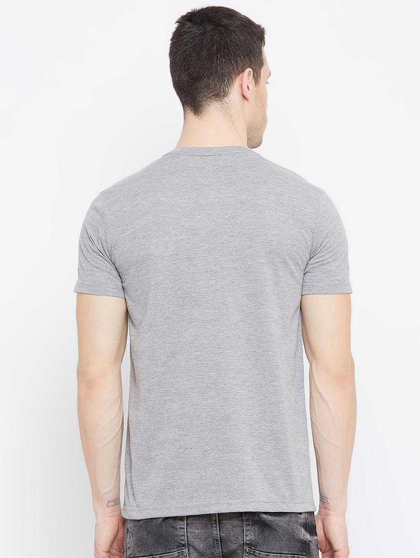 grey jacquard t-shirt - 17642436 - Zoom Image - 3