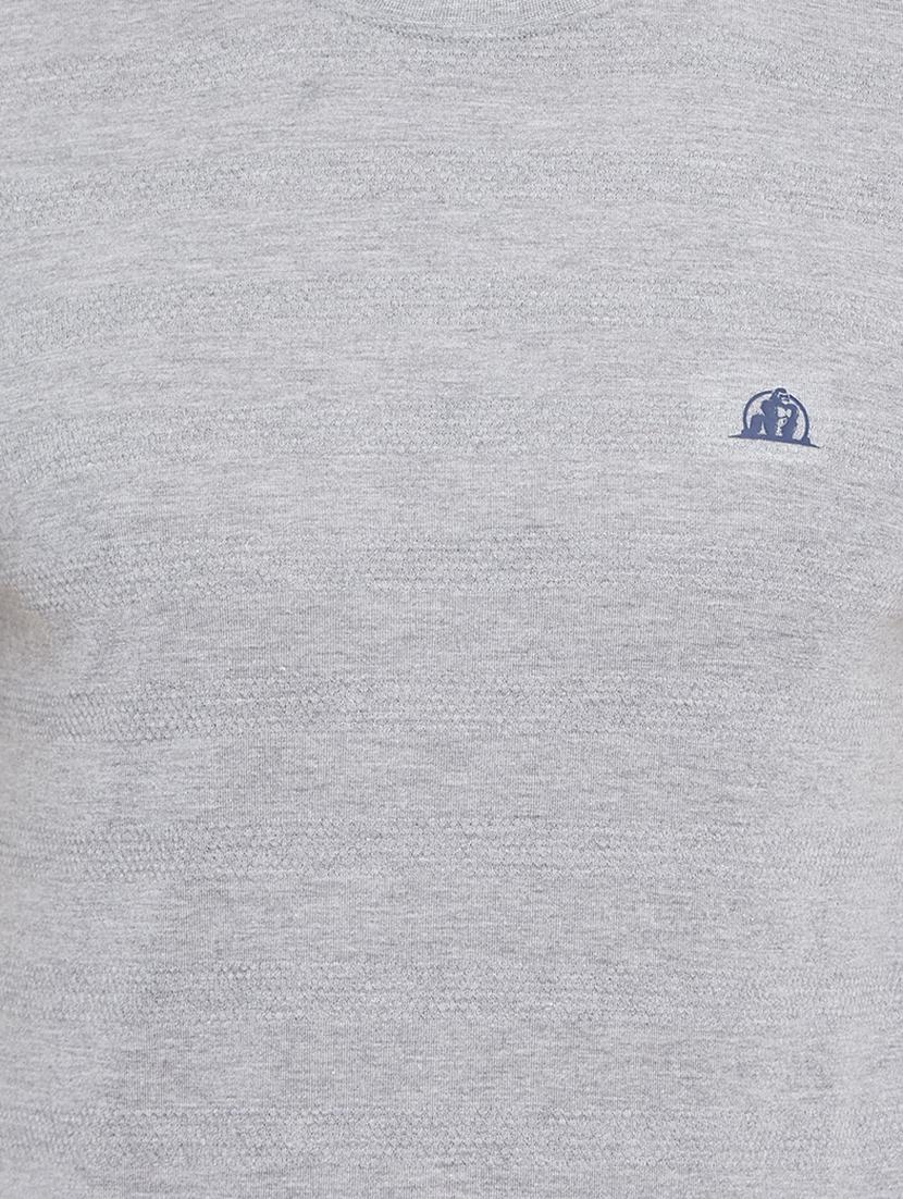 grey jacquard t-shirt - 17642436 - Zoom Image - 5