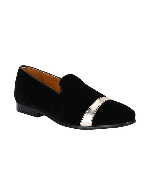 black leather slip on loafers - 17642454 - Standard Image - 1