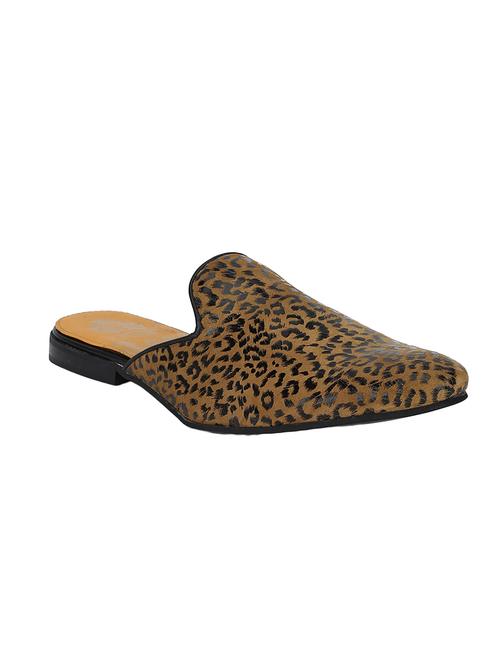 tan leather slip on mules - 17642458 - Very Small Image - 1