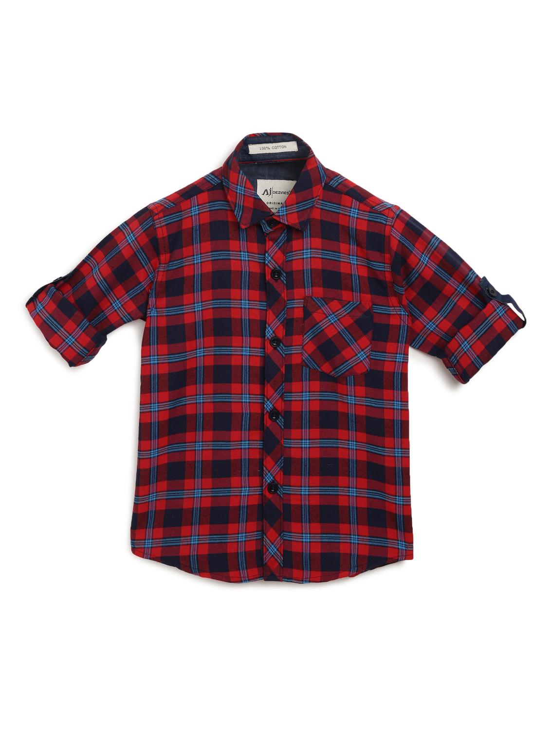 maroon checkered shirt - 17642467 - Zoom Image - 2