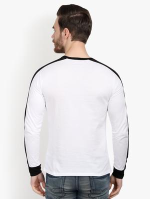 white taped solid t-shirt - 17643216 - Standard Image - 3