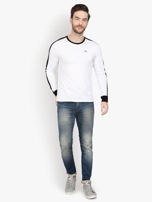 white taped solid t-shirt - 17643216 - Standard Image - 4