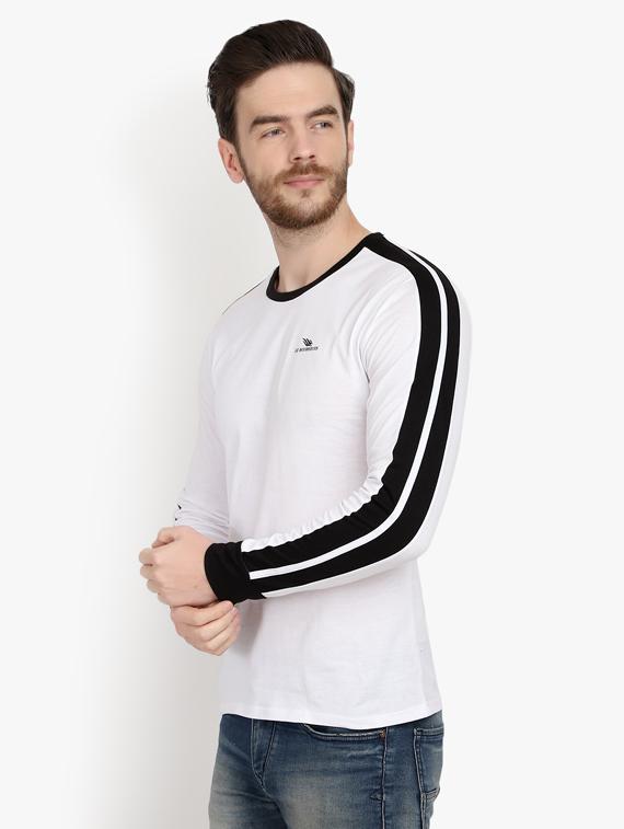 white taped solid t-shirt - 17643216 - Zoom Image - 2