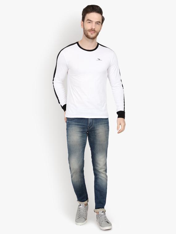 white taped solid t-shirt - 17643216 - Zoom Image - 4