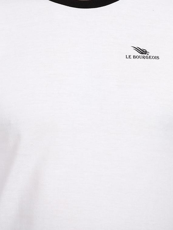 white taped solid t-shirt - 17643216 - Zoom Image - 5