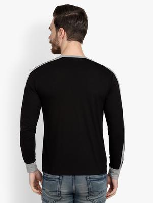 black taped solid t-shirt - 17643217 - Standard Image - 3
