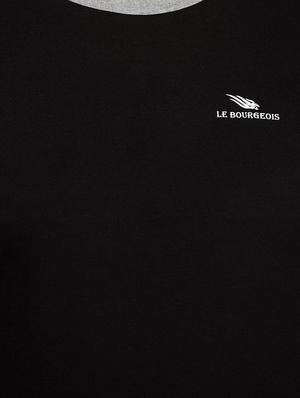 black taped solid t-shirt - 17643217 - Standard Image - 5