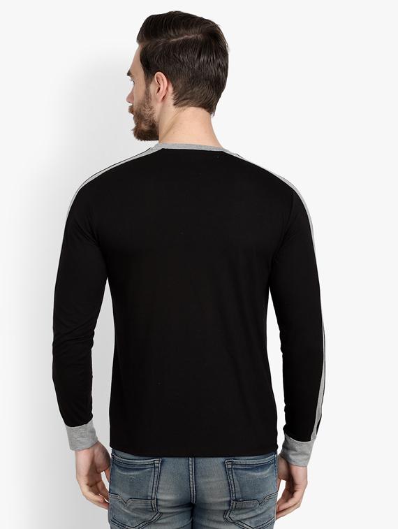 black taped solid t-shirt - 17643217 - Zoom Image - 3