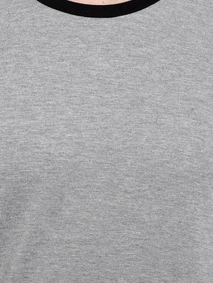 grey taped solid t-shirt - 17643218 - Standard Image - 6
