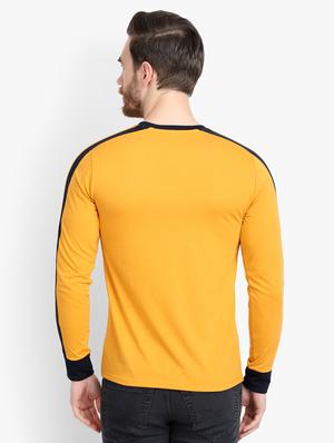 mustard taped solid t-shirt - 17643223 - Standard Image - 3
