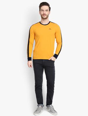 mustard taped solid t-shirt - 17643223 - Standard Image - 4