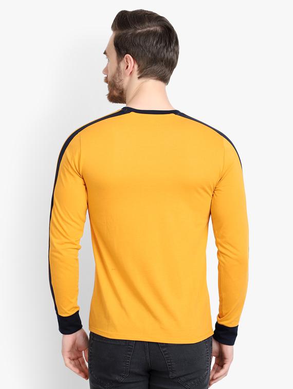mustard taped solid t-shirt - 17643223 - Zoom Image - 3
