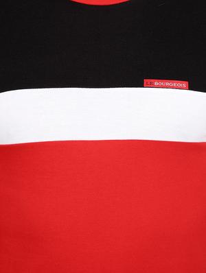 red color block cut & sew t-shirt - 17643226 - Standard Image - 5