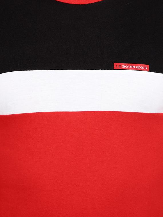 red color block cut & sew t-shirt - 17643226 - Zoom Image - 5