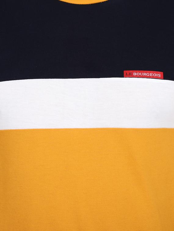 mustard color block cut & sew t-shirt - 17643230 - Zoom Image - 5