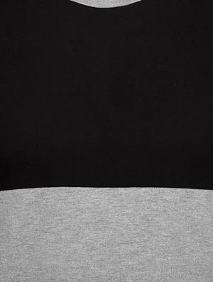 black color block cut & sew t-shirt - 17643232 - Standard Image - 5