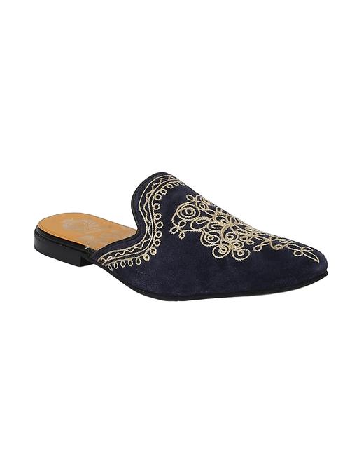 black colored embroidered mule - 17643255 - Very Small Image - 1