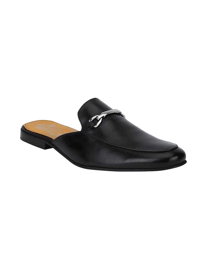 black leather slip on mules - 17643257 - Zoom Image - 1