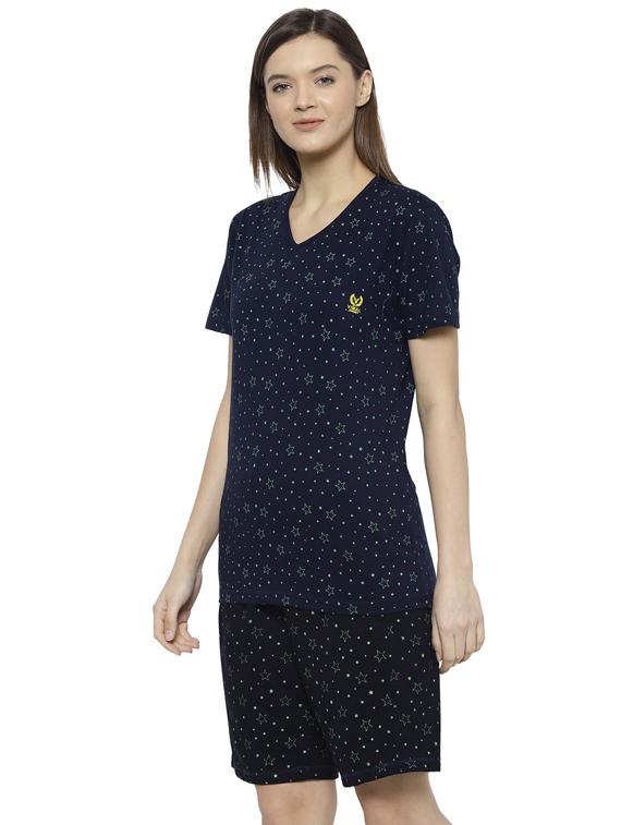 printed nightwear shorts set - 17644979 - Zoom Image - 2