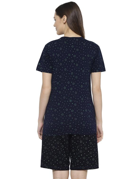 printed nightwear shorts set - 17644979 - Zoom Image - 3