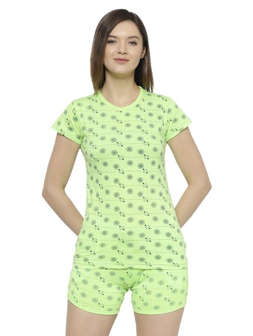 printed nightwear shorts set - 17645020 - Standard Image - 1