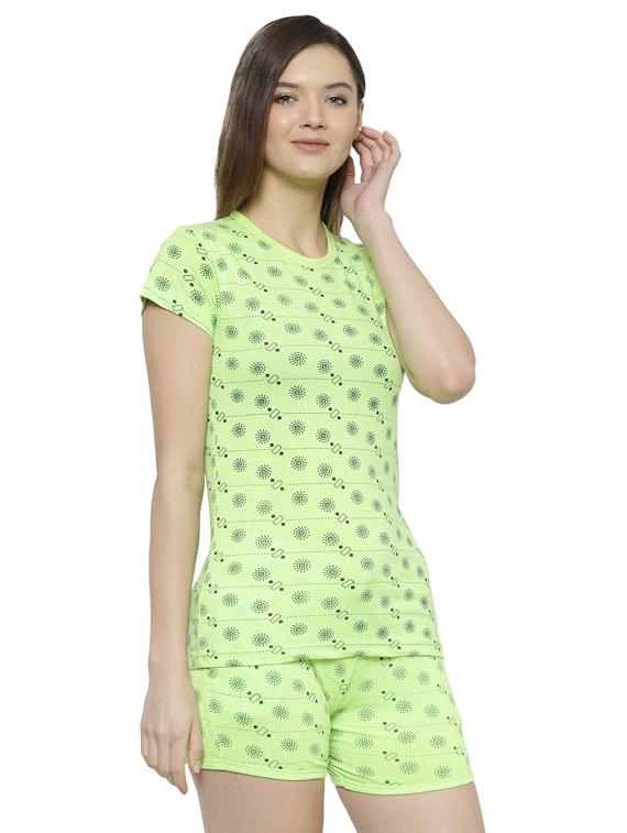 printed nightwear shorts set - 17645020 - Zoom Image - 2