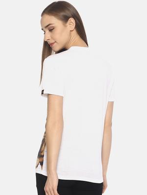 round neck graphic print tee - 17645342 - Standard Image - 3