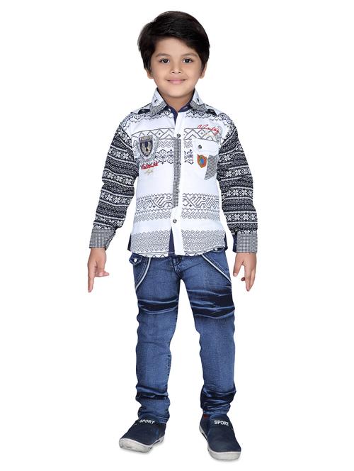 white printed full length sets - 17645343 - Standard Image - 1