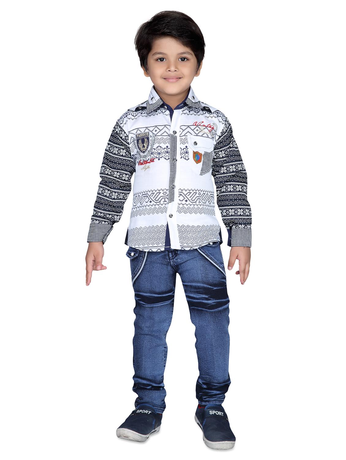 white printed full length sets - 17645343 - Zoom Image - 1