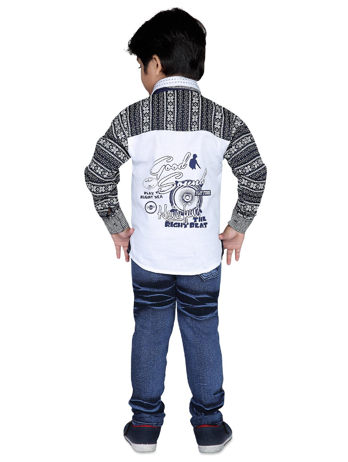 white printed full length sets - 17645343 - Zoom Image - 3