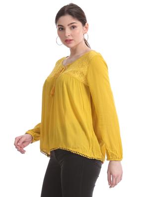 tie up neck lace detail top - 17645348 - Standard Image - 2