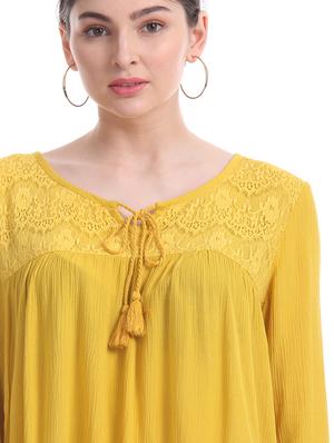 tie up neck lace detail top - 17645348 - Standard Image - 5