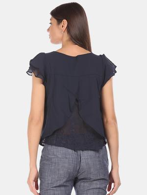 tiered sleeve lace detail top - 17645358 - Standard Image - 3