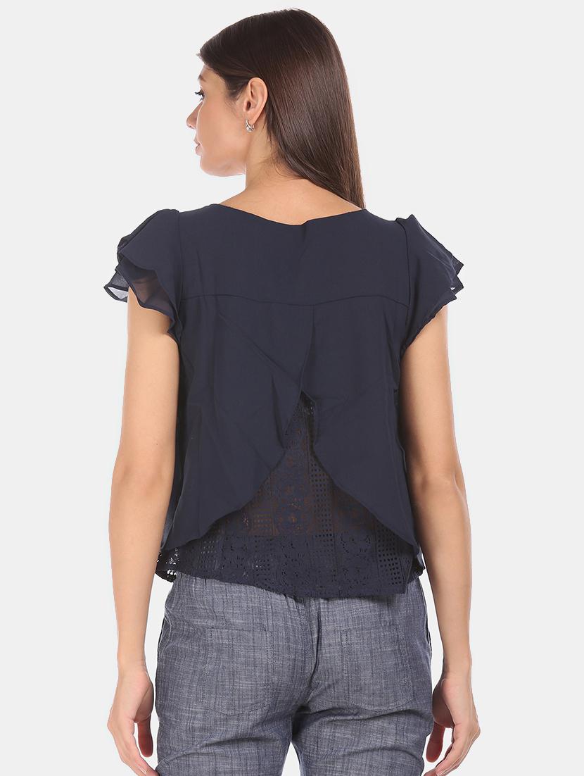 tiered sleeve lace detail top - 17645358 - Zoom Image - 3