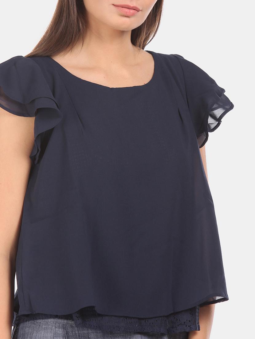 tiered sleeve lace detail top - 17645358 - Zoom Image - 5