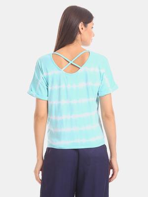round neck tie & dye top - 17645361 - Standard Image - 3