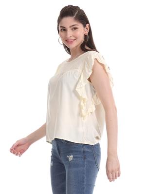 frill detail crop top - 17645366 - Standard Image - 2